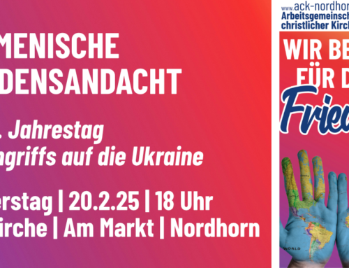 Friedensandacht zum dritten Jahrestag des Angriffs auf die Ukraine | 20.2.2025